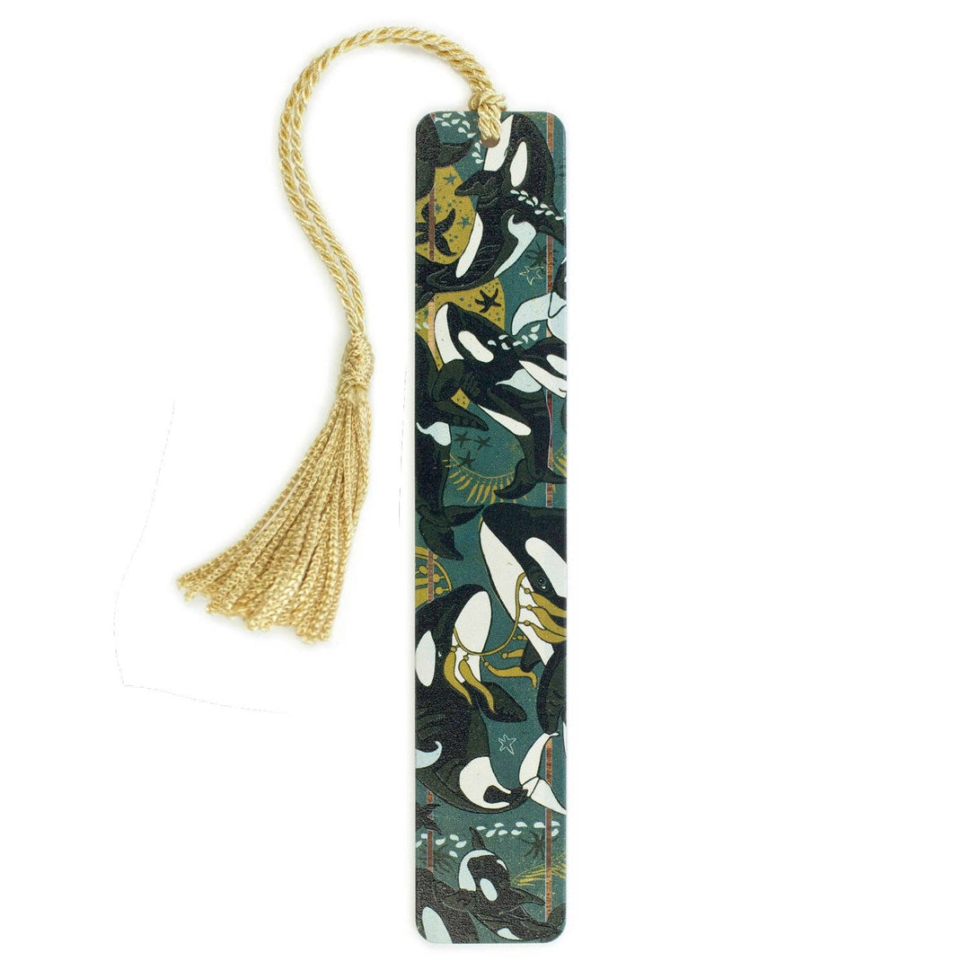 Mitercraft - Orca Killer Whales Color Wooden Bookmark