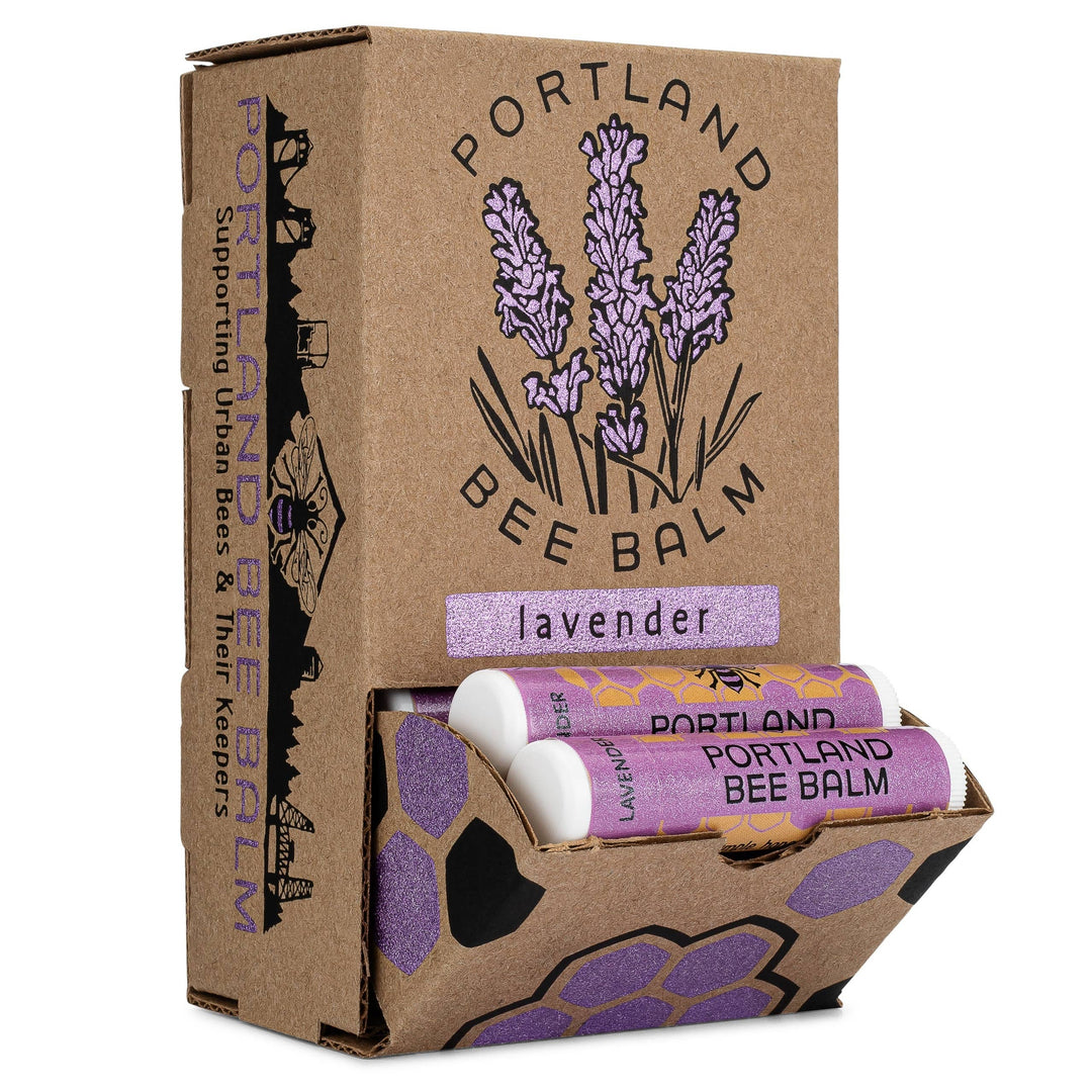 Portland Bee Balm - Lavender Beeswax Lip Balm: 24-Count Display