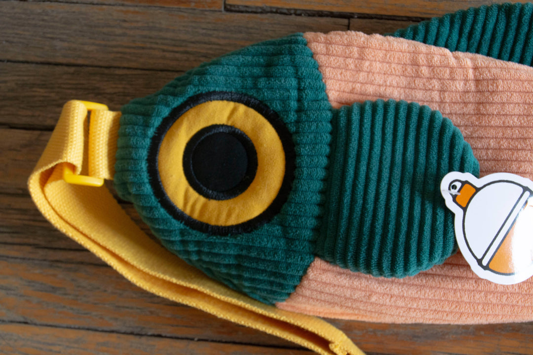 Curlworks - The Fish Bag - Coral / Dark Green