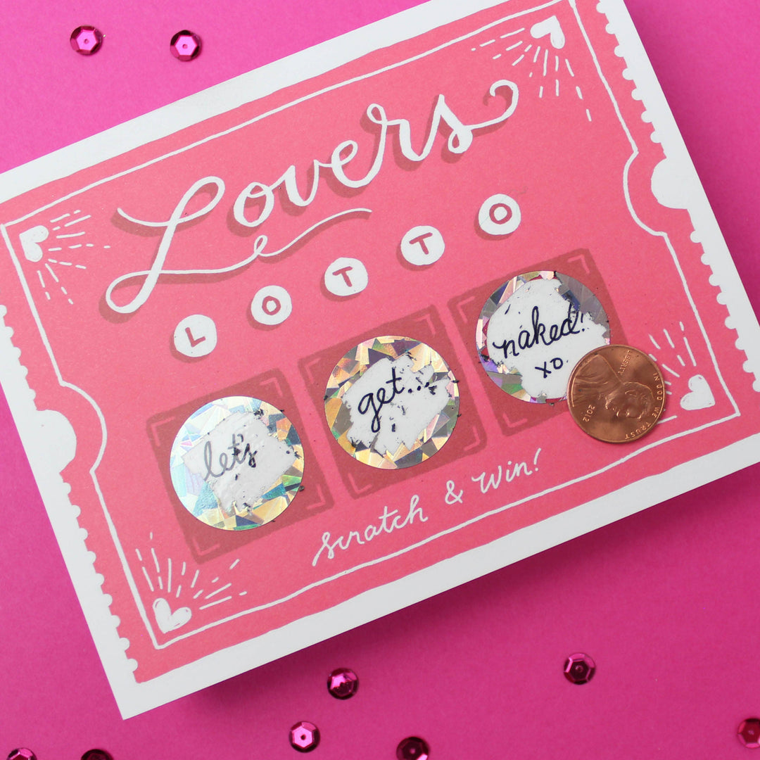 Inklings Paperie - Scratch-off Lover's Lotto - Love / AnniversaryCard