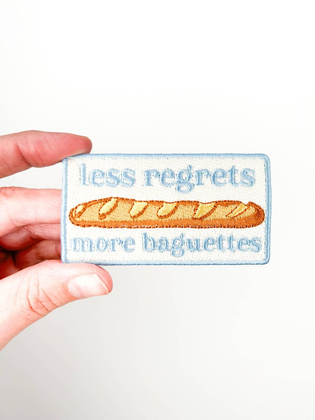 Field Trip Threads - Less Regrets More Baguettes Embroidered Iron-On Patch Baking