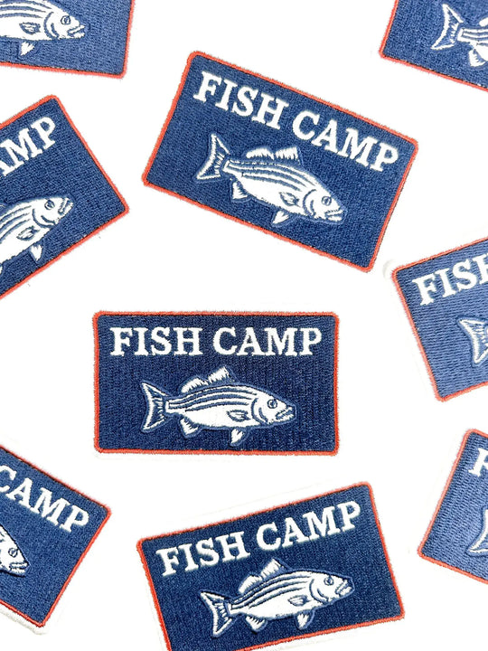 Field Trip Threads - Fish Camp Patch – Embroidered Iron On Coastal Outdoors Lake