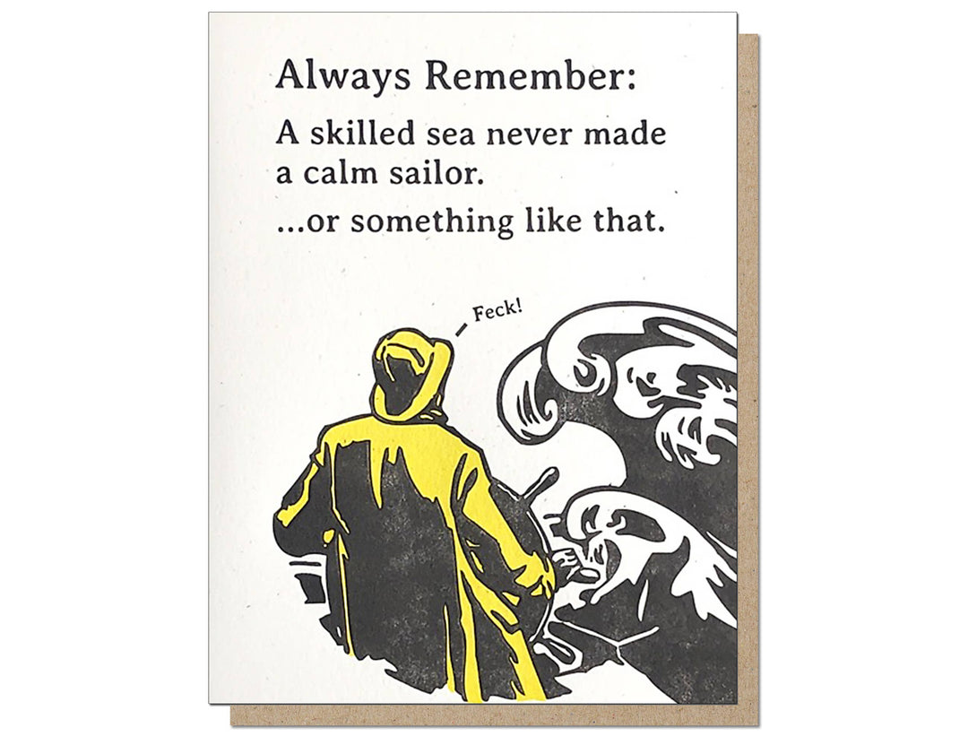 Guttersnipe Press Greetings - Calm Sailor Card