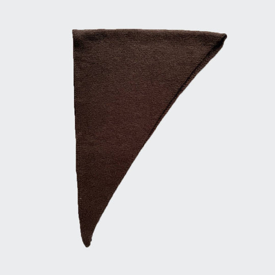 SALINA TRADING INC - Hand Knitted Triangle Scarf Women Soft Rabbit Hair Wool Blend: Cream / 105x34cm