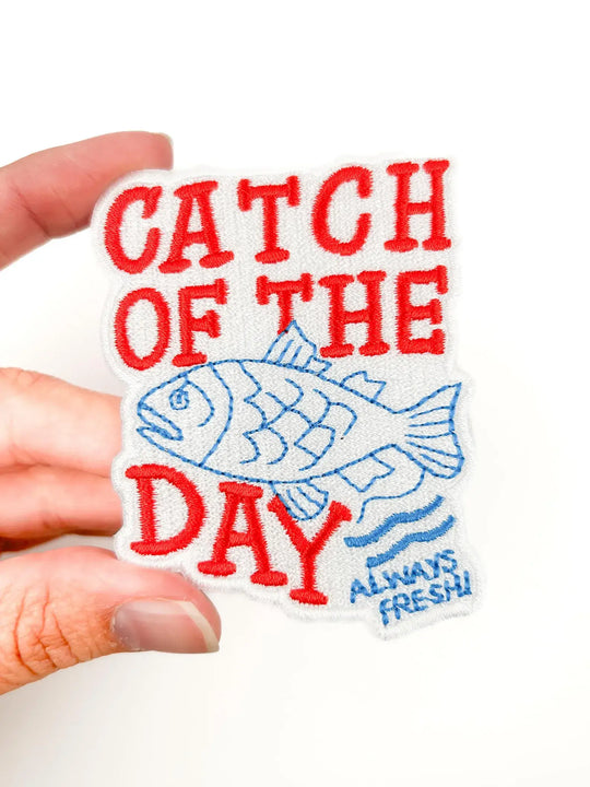 Field Trip Threads - Catch of the Day Patch – Fun Embroidered Iron On Coastal