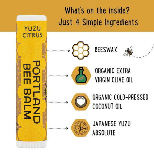 Portland Bee Balm - Yuzu Organic Citrus Beeswax Lip Balm: 24-Count Display