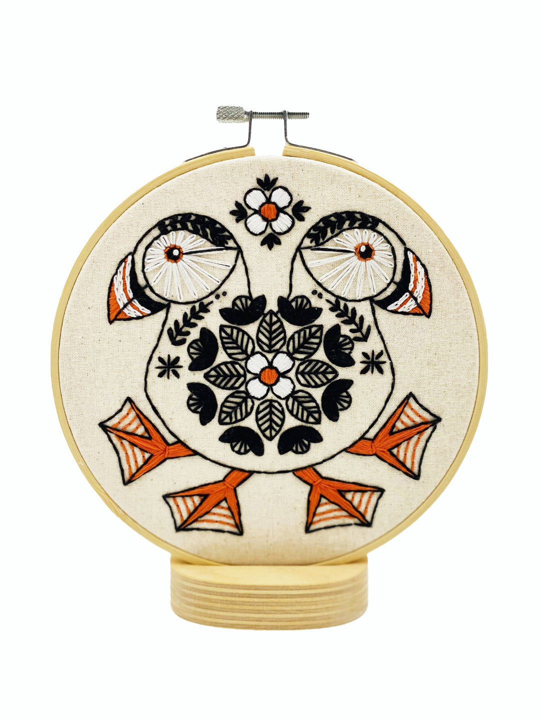 Hook, Line & Tinker Embroidery Kits - Puffin Complete Embroidery Kit