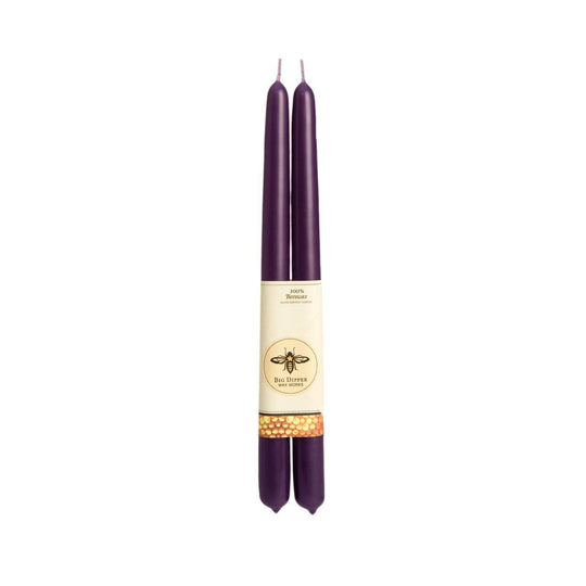 Big Dipper Wax Works - Taper Candles – 100% Pure Beeswax – Hand-Dipped: Red / Standard (12" x 7/8")