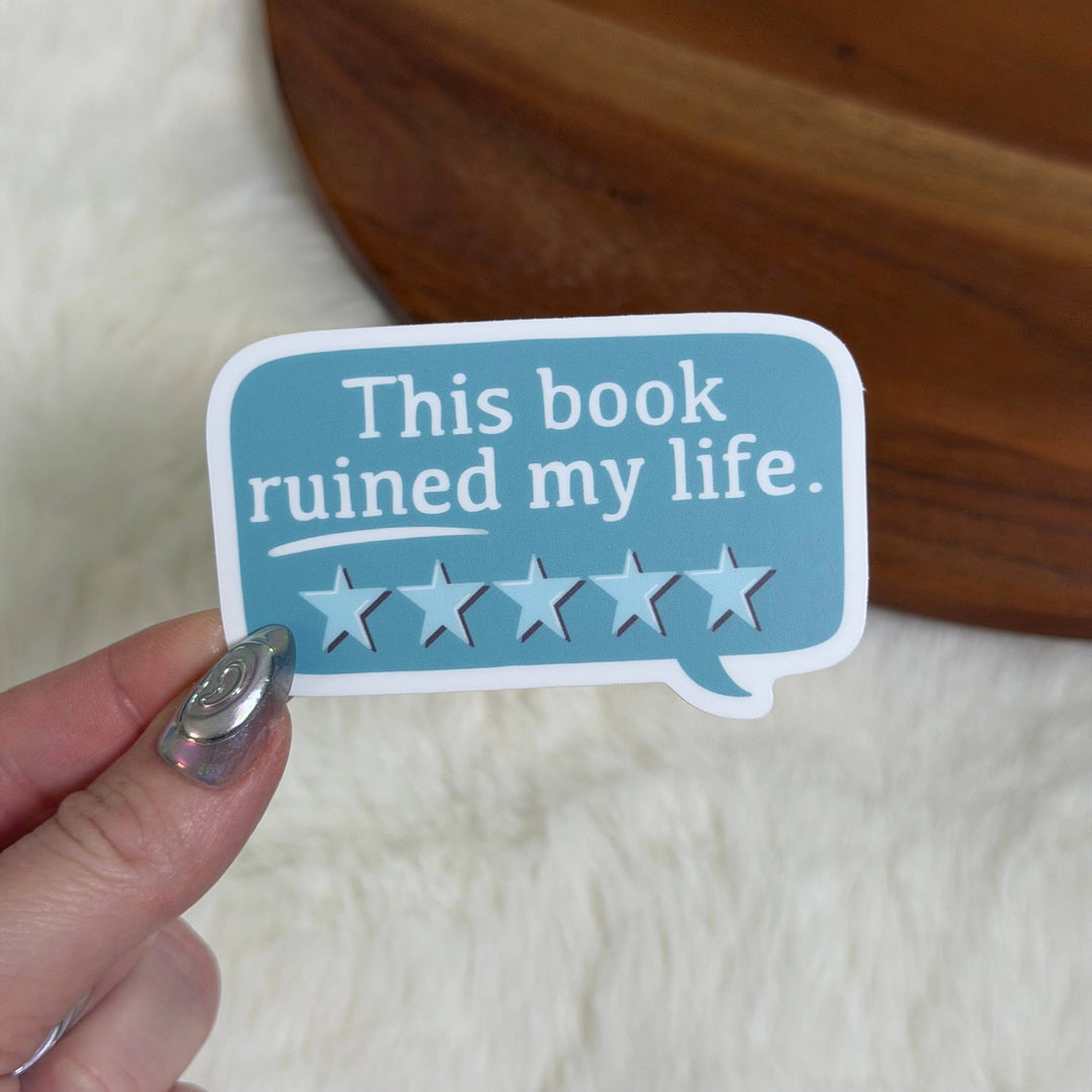 Big Moods - This Book Ruined My Life Review Sticker