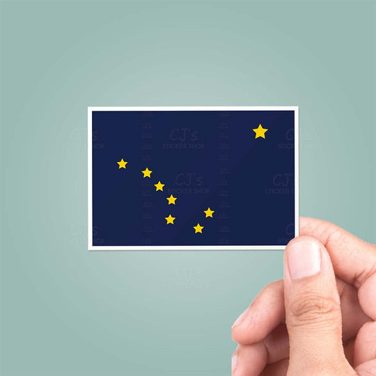 CJ's Sticker Shop - Alaska AK State Flag Sticker Vinyl Decal: 5"