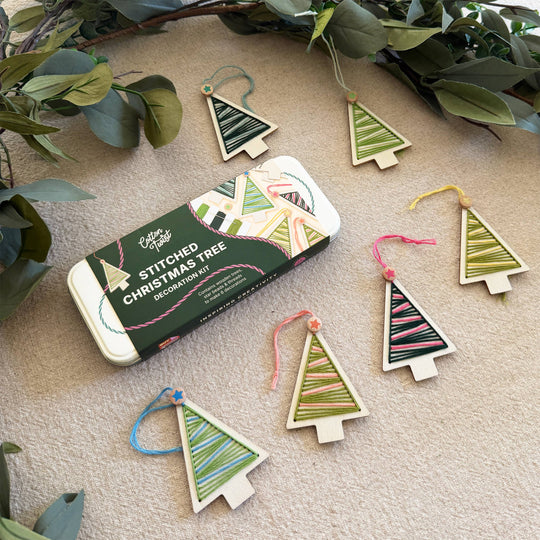 Cotton Twist (WE PREPAY ALL USA DUTIES) - Stitched Christmas Tree Decoration Kit