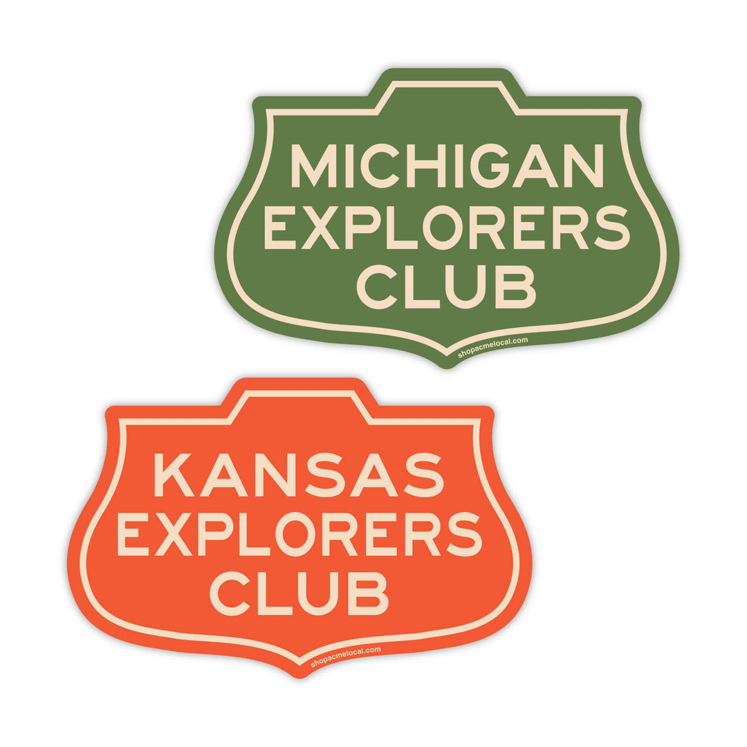 Acme Local - Explorers Club Badge Customizable Sticker: Red
