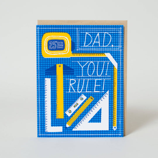 Egg Press Manufacturing - You Rule Dad Tools Greeting Card by Hello!Lucky: Paper tab