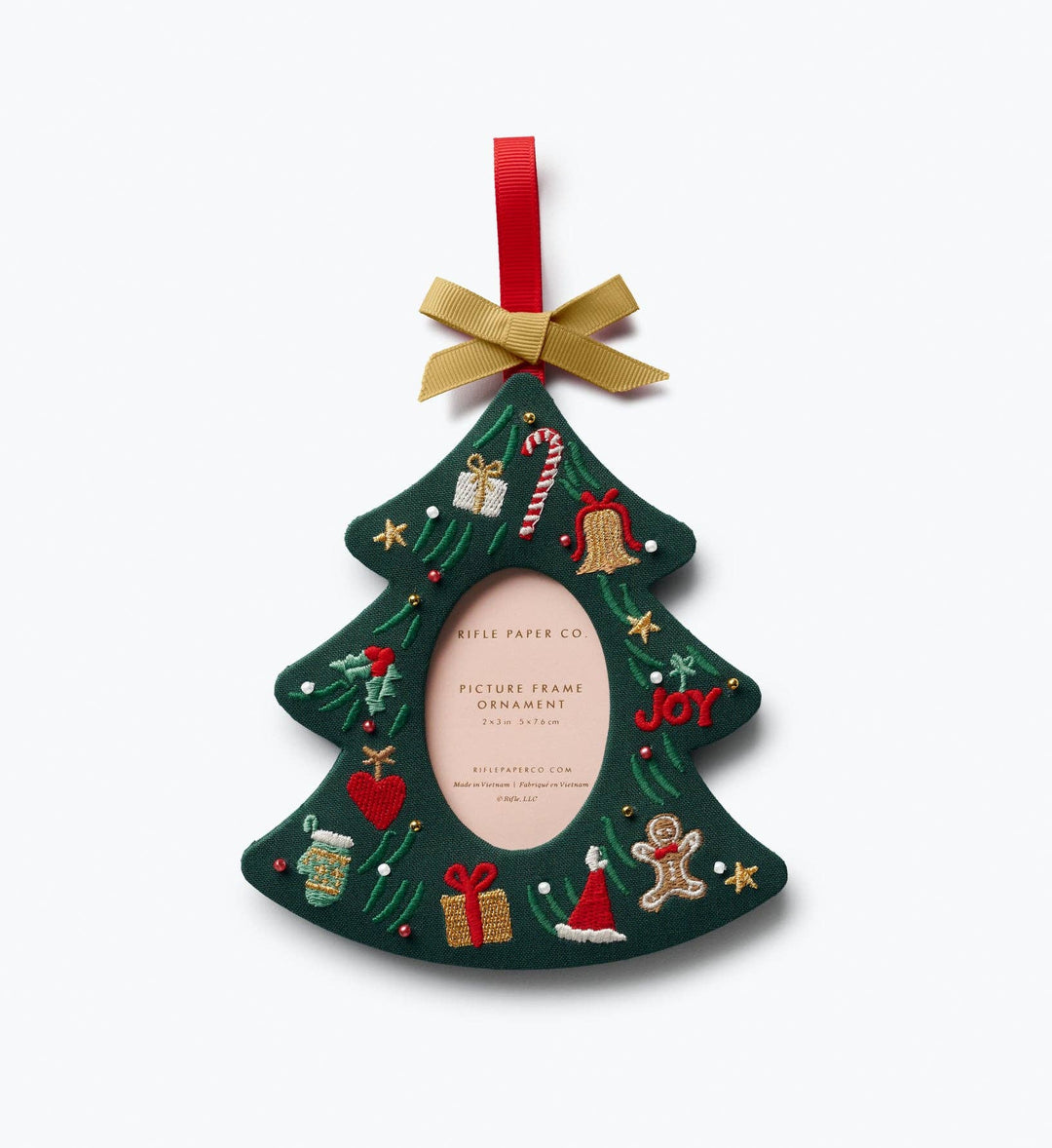 Rifle Paper Co. - Christmas Tree Embroidered Frame Ornament