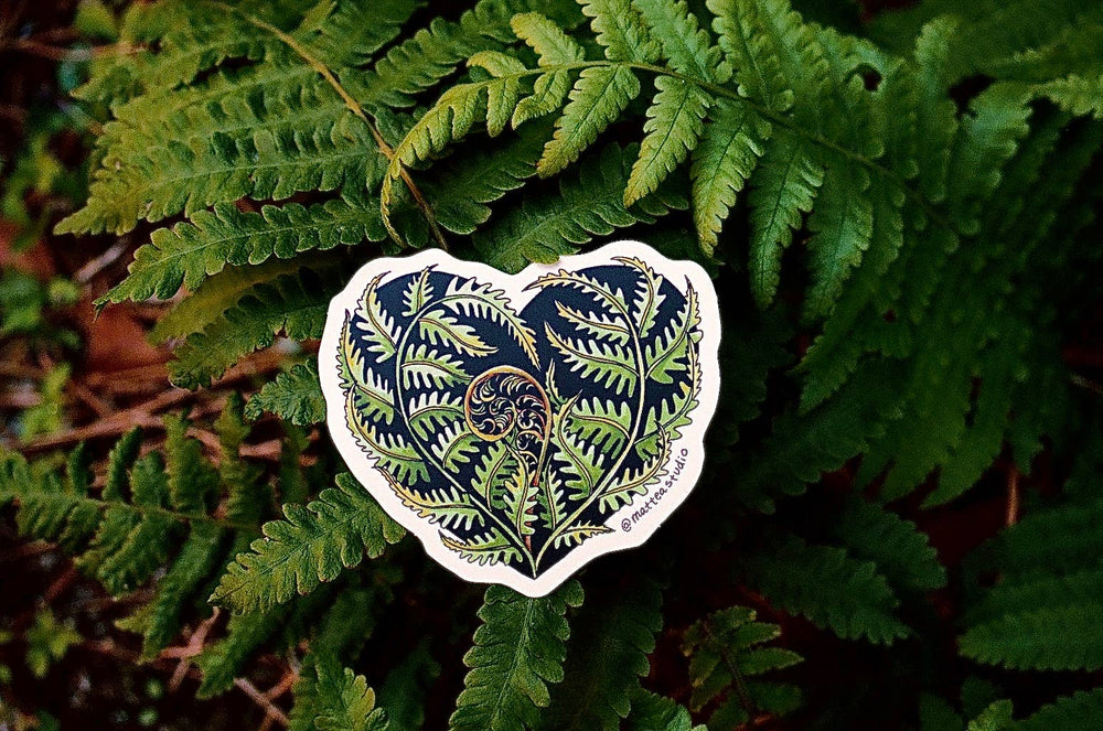 Mattea - Fern Heart Sticker