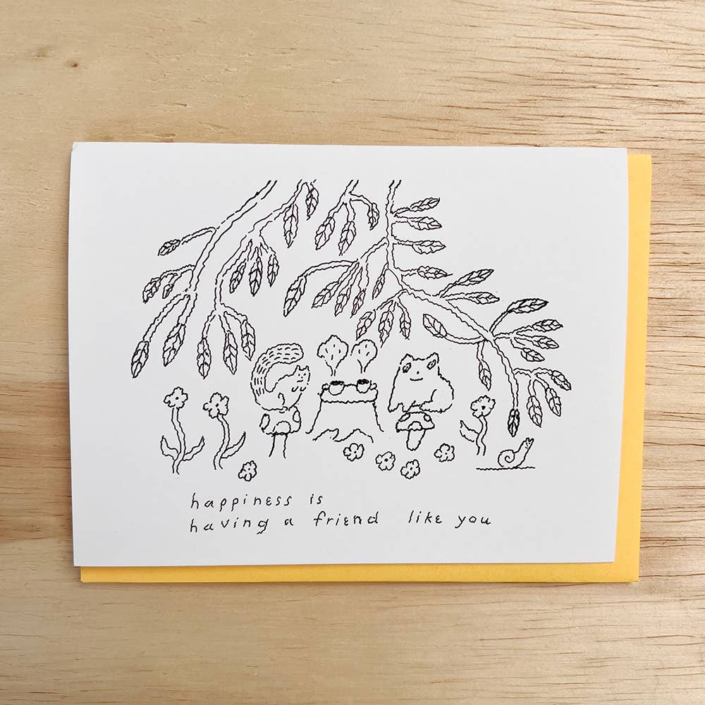 Nice life - Happiness is friend card