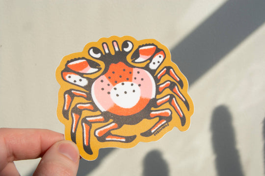 Curlworks - Crab - 3" Vinyl Sticker