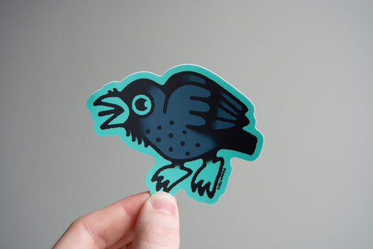 Curlworks - Crow - 3" Vinyl Sticker