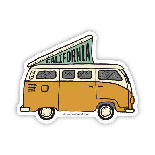 Acme Local - VW Camper Customizable Sticker: Mustard