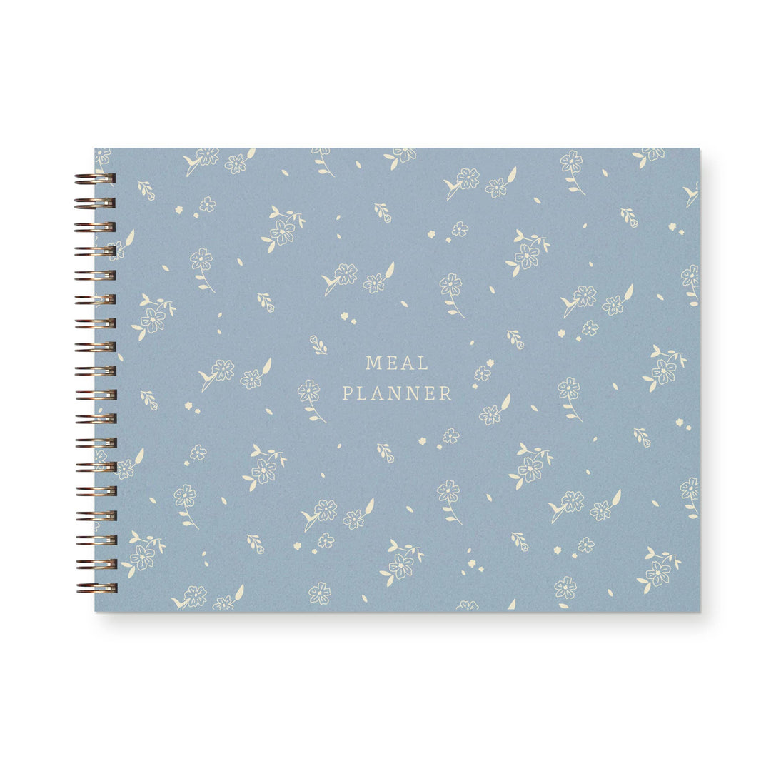 Ruff House Print Shop - Scattered Flowers Meal Planner: Sky Blue