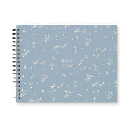 Ruff House Print Shop - Scattered Flowers Meal Planner: Sky Blue