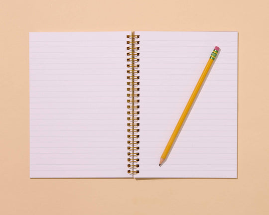 And Here We Are - Letterpress A5 Spiral Notebook—Rainbow Trout (Colorful Fish)