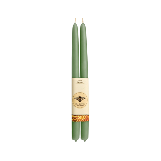 Big Dipper Wax Works - Taper Candles – 100% Pure Beeswax – 4 New Colors: Terracotta / Standard (12" x 7/8")
