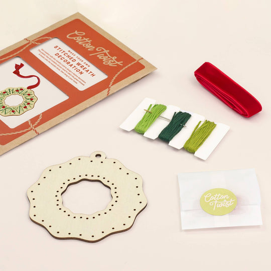 Cotton Twist (WE PREPAY ALL USA DUTIES) - Make Your Own Stitched Wreath Decoration