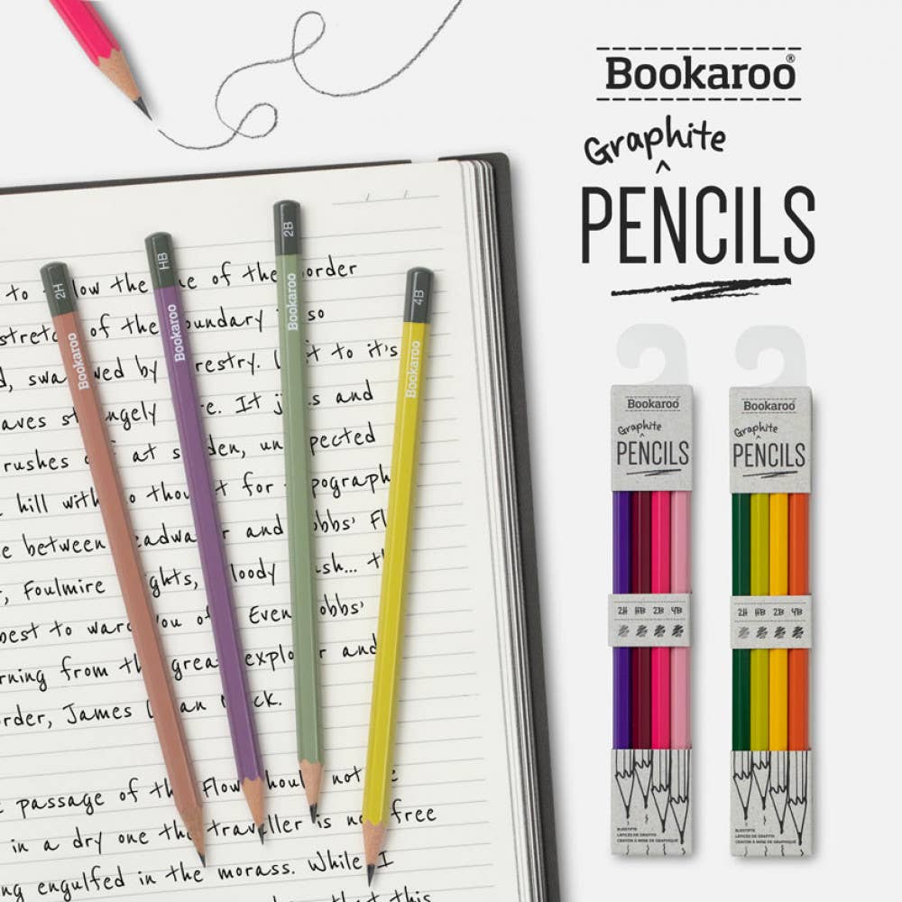 if USA - Bookaroo Graphite Pencils: Pinks