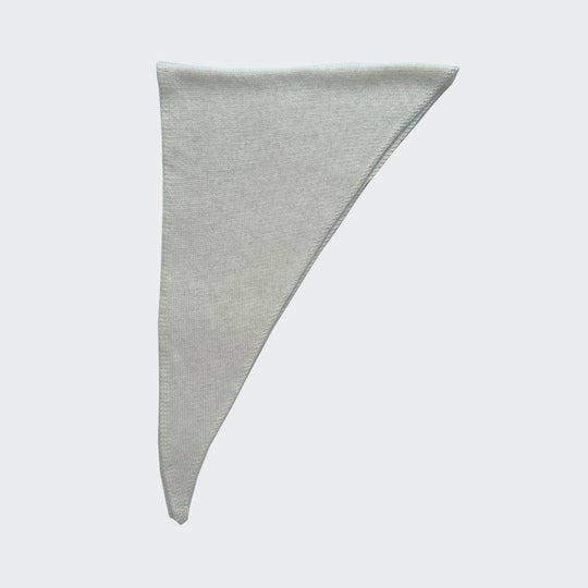SALINA TRADING INC - Hand Knitted Triangle Scarf Women Soft Rabbit Hair Wool Blend: Cream / 105x34cm