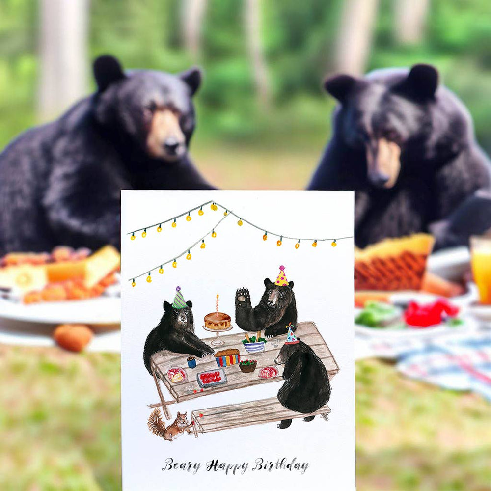 Liyana Studio - Bear Picnic Party - Funny Birthday Card
