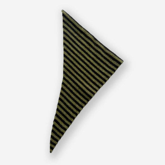 SALINA TRADING INC - Striped Wool Triangle Scarf for Women - Soft and Cozy: Red and White / 110 x 40 cm