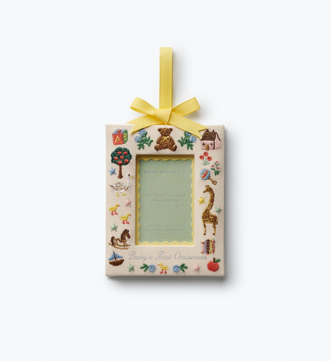 Rifle Paper Co. - Baby's First Christmas Picture Frame Ornament