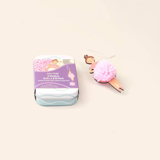 Cotton Twist (WE PREPAY ALL USA DUTIES) - Make Your Own Pom Pom Ballerina Decoration Kit