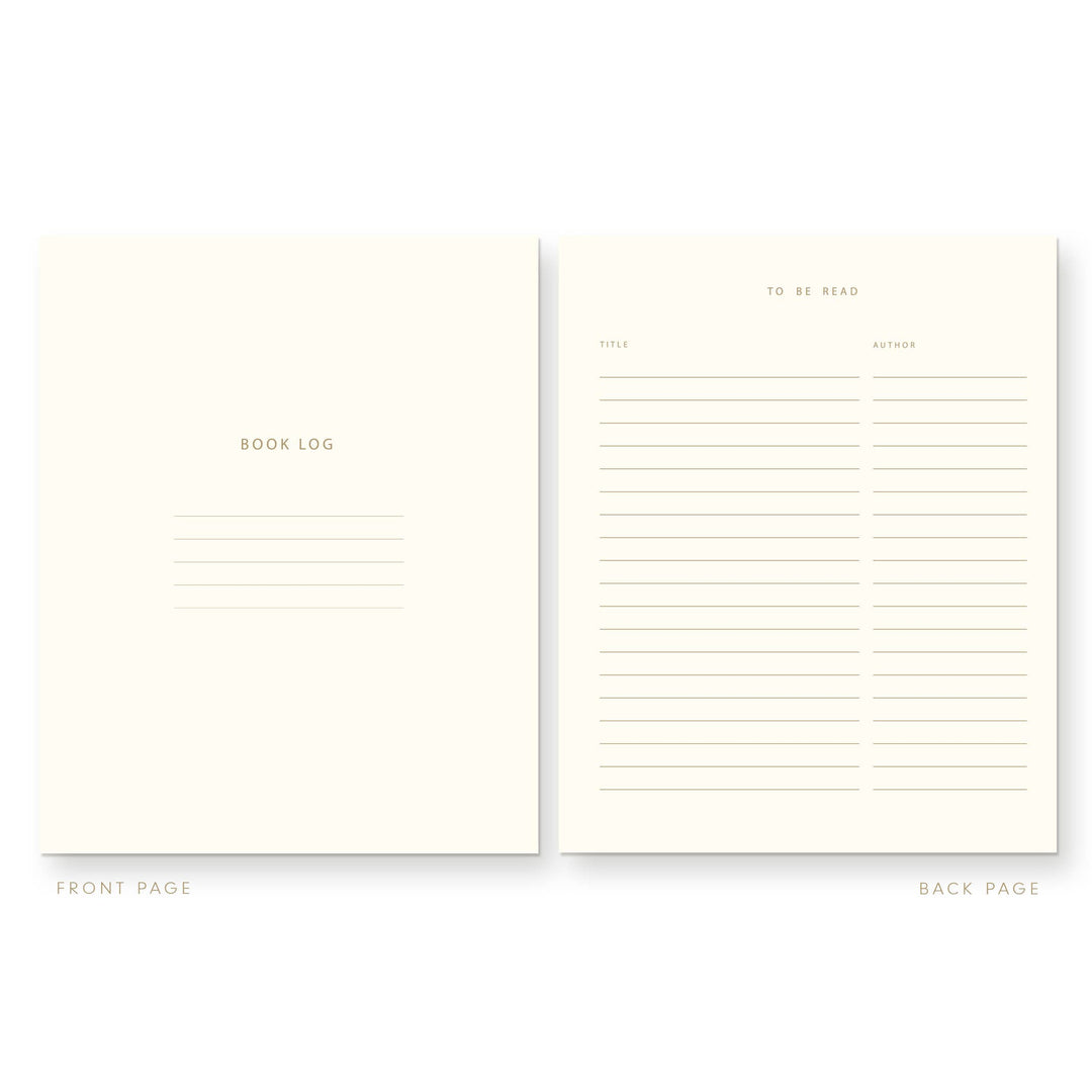 Ruff House Print Shop - Bookmarked Book Log Reading Journal: Deep Blue Cover | Sky Blue Ink