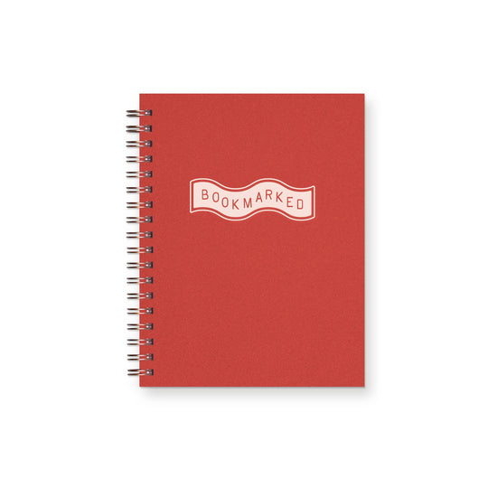 Ruff House Print Shop - Bookmarked Book Log Reading Journal: Deep Blue Cover | Sky Blue Ink