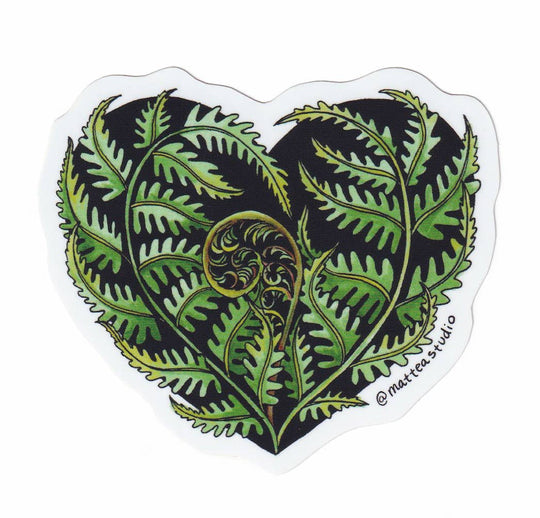 Mattea - Fern Heart Sticker