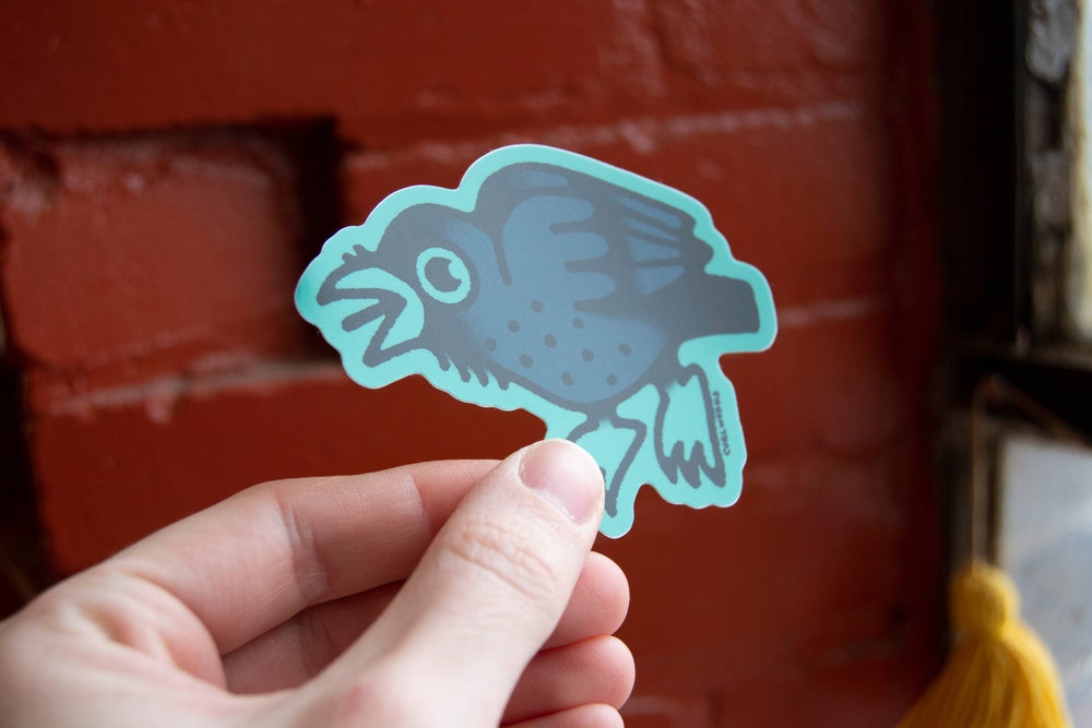 Curlworks - Crow - 3" Vinyl Sticker