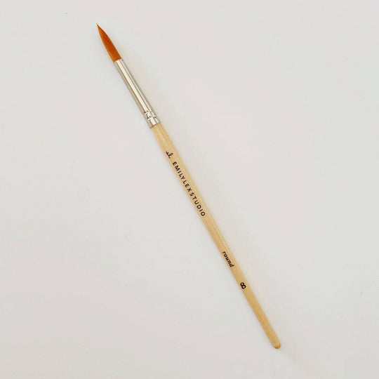 emily lex studio - Watercolor paintbrush set of five wood brushes
