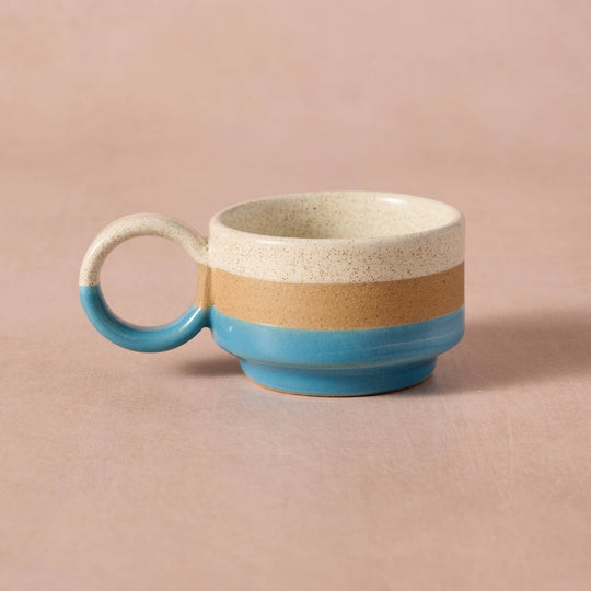 Ten Thousand Villages - Kaphi II Stacking Espresso Mug - Multi - Set of 4