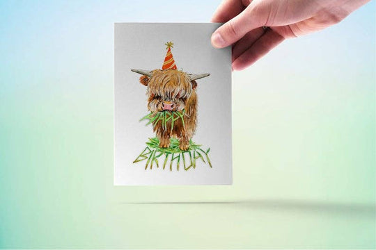 Liyana Studio - Herbivore Cow Birthday - Funny Birthday Card
