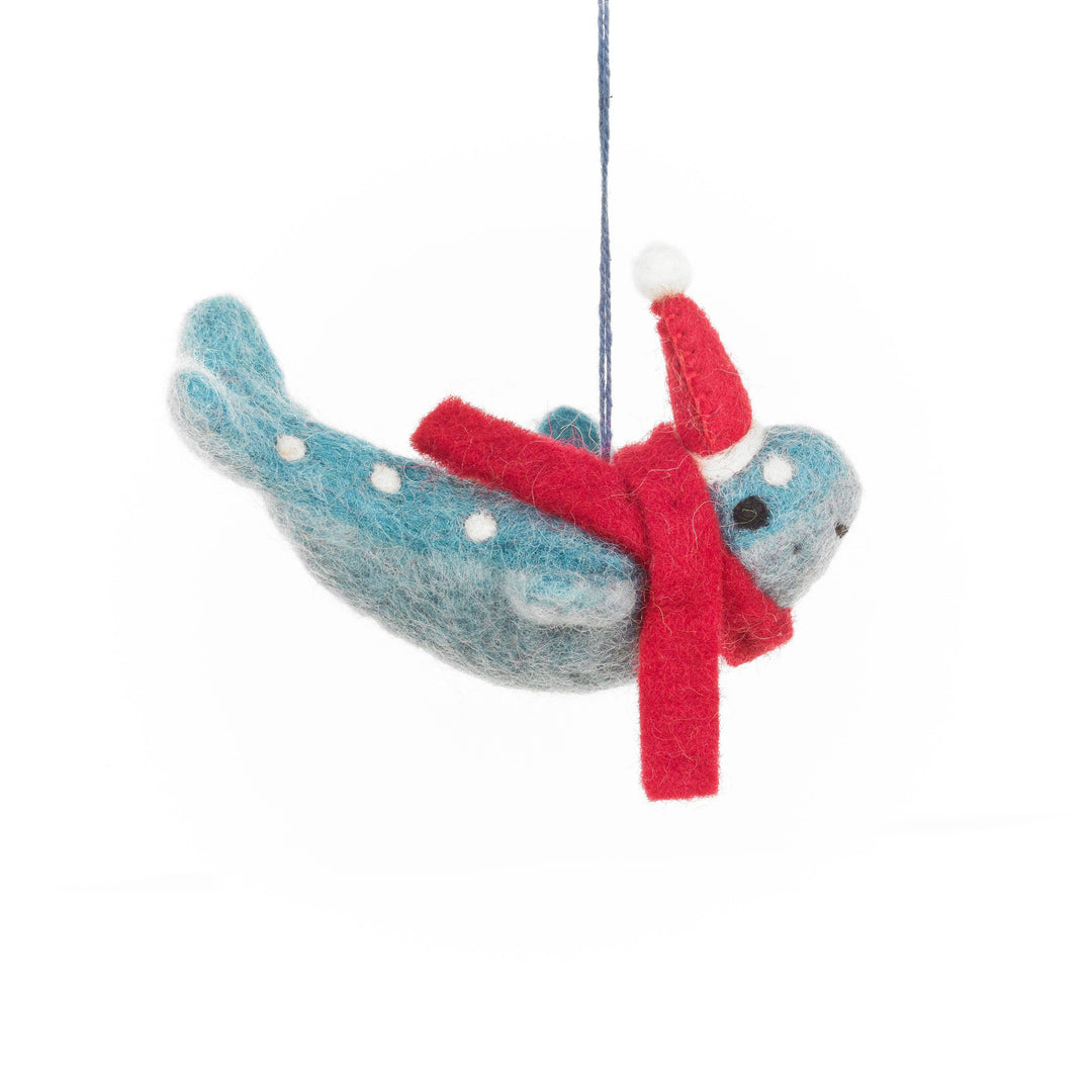 Felt So Good - Handmade Felt Christmas Humpback Whale Decoration