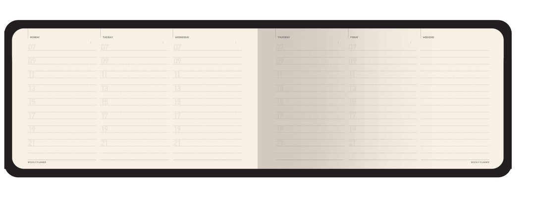 BV by Bruno Visconti - Horizontal Vegan Leather Weekly Planner - Owls