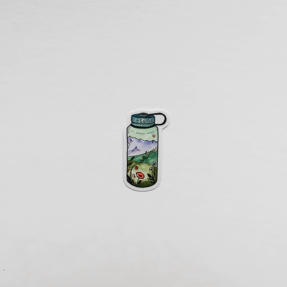 Sticker Girl - Mini Water Bottle Vinyl Sticker
