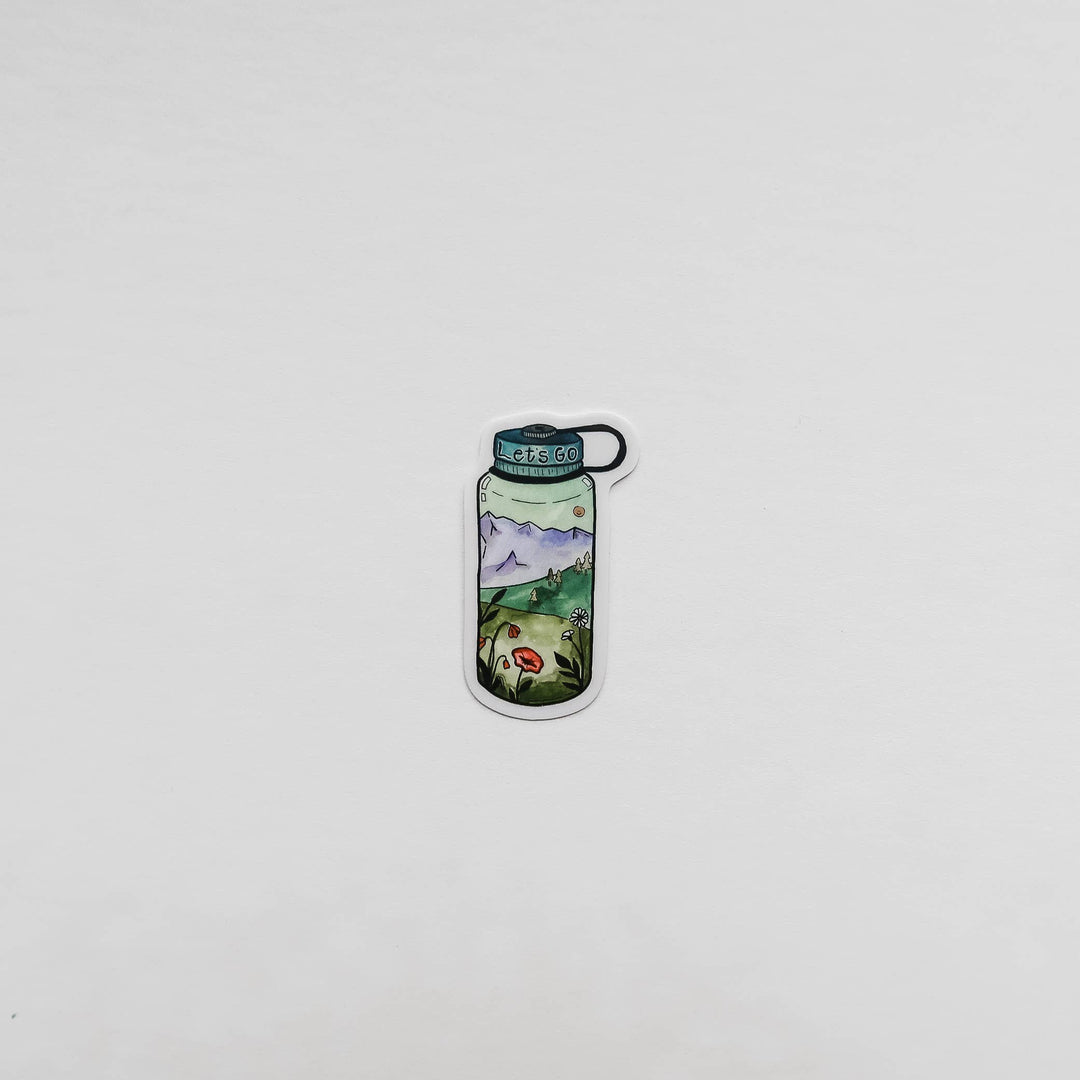 Sticker Girl - Mini Water Bottle Vinyl Sticker