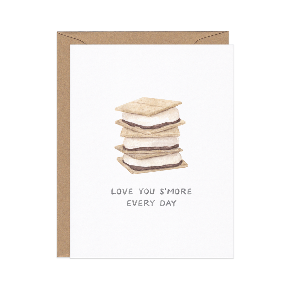 Amy Zhang - Love You S'more — Food Pun Love / Anniversary Card