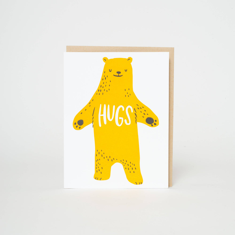 Egg Press Manufacturing - Sympathy Bear Hugs Letterpress Greeting Card by Hello!Lucky: Paper tab