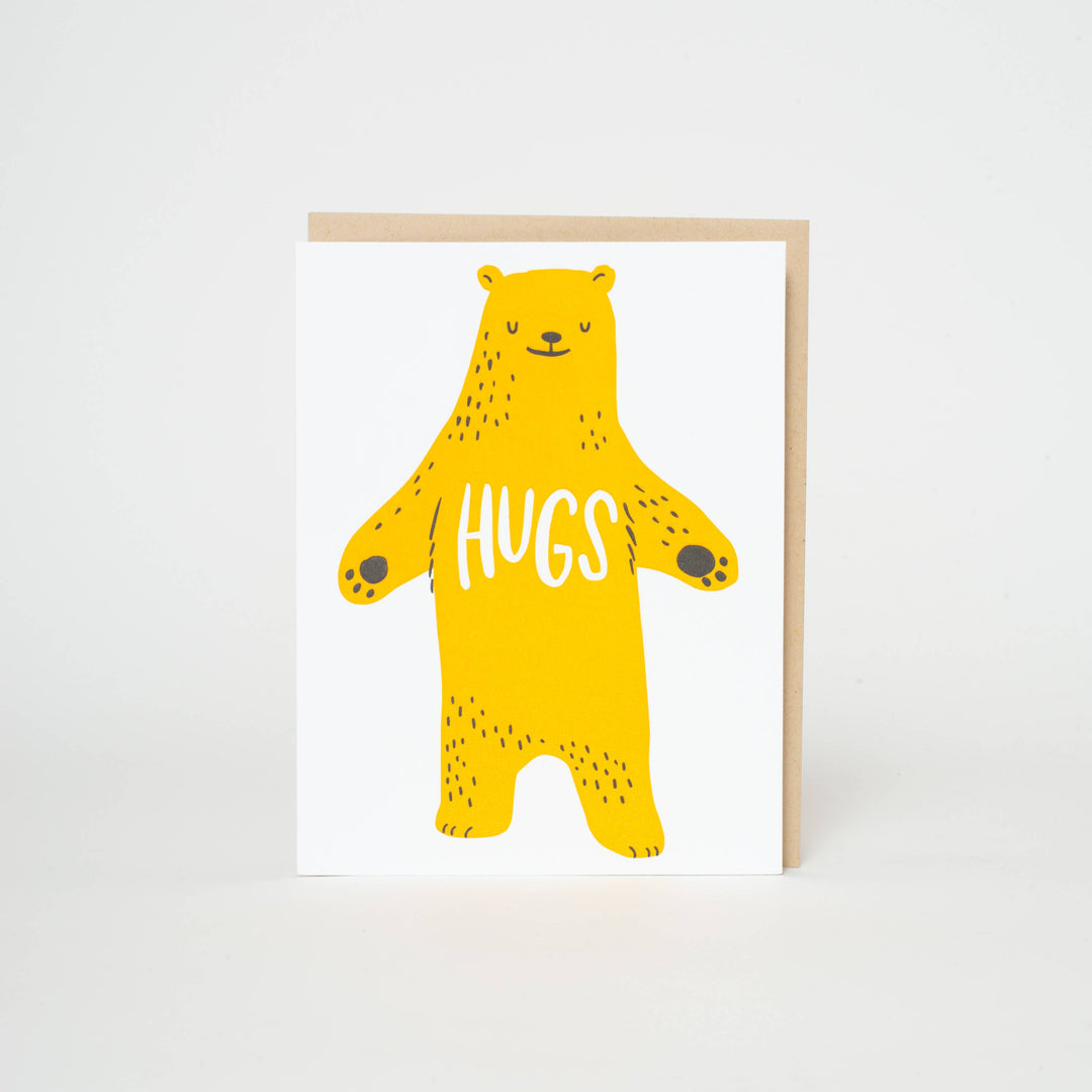 Egg Press Manufacturing - Sympathy Bear Hugs Letterpress Greeting Card by Hello!Lucky: Paper tab
