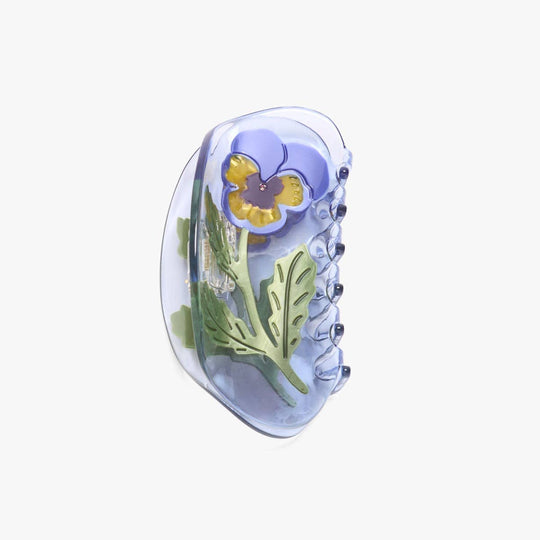 WINONA IRENE - Viola Hair Claw - Violet Pansy Wildflower Purple Hair Clip