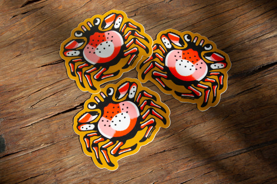 Curlworks - Crab - 3" Vinyl Sticker